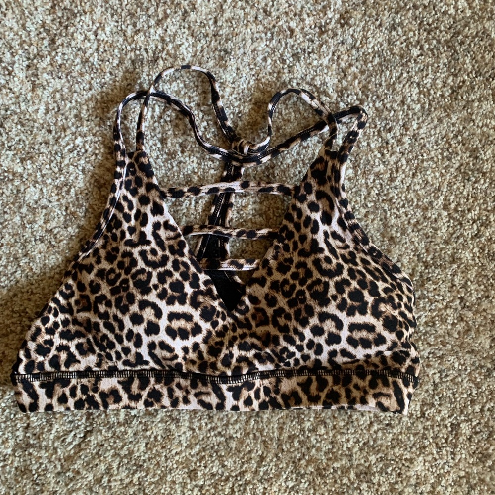 Zyia leopard grid bra